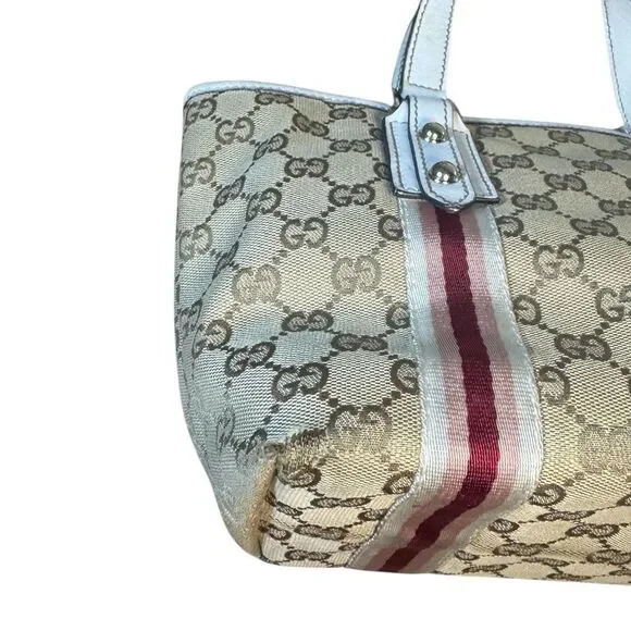 GUCCI GG Beige Canvas Jolicouer Mini Tote Bag With Starfish Charm - Picture 8 of 13